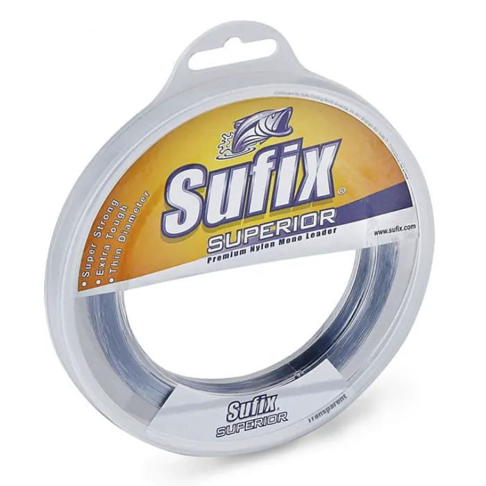 Леска Sufix Superior Leader 100м (1.5мм,113кг) прозрачная-0