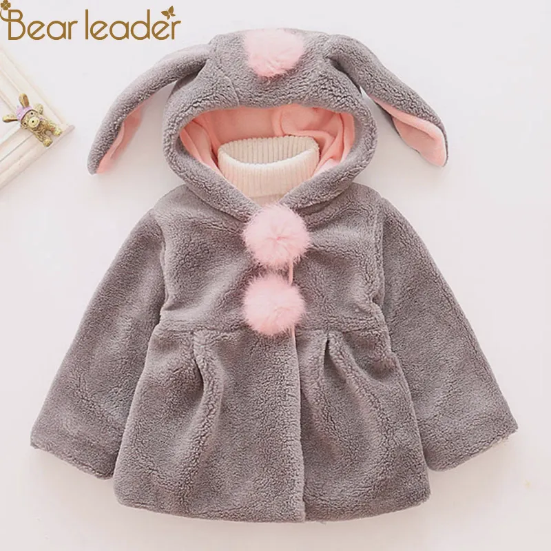 🛍 Куртка для девочек Bear Leader, зимняя теплая куртка с цветочным принтом, с капюшоном, Детская верхняя одежда-1