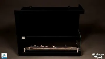 Биокамин угловой Line P 600mm 60cm со стеклом