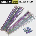 Sapim Leader 2.0 Круглые Спицы J-Образный Изгиб /Прямая Тяга Цветные Велосипедные Спицы Велосипедные Спицы с Латунными Колпачками Спицы для горных Велосипедов