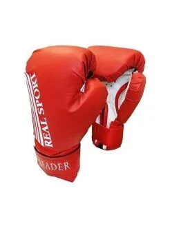 Перчатки боксерские LEADER 4 унций, красный RealSport