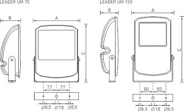 СТ LEADER UMS 150 Grey светильник