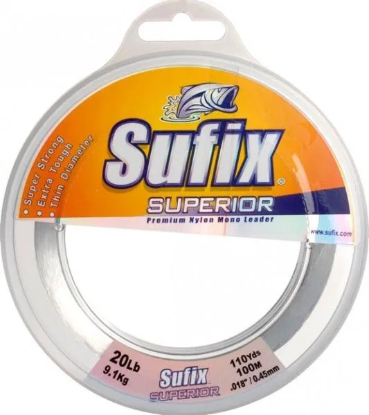 Леска Sufix Superior Leader Clear 100м 1.0мм 60кг-0