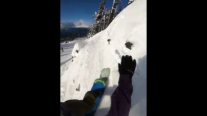 Snowskate follow the leader