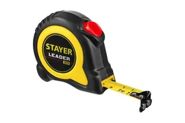 STAYER LEADER 5м / 19мм рулетка с автостопом в ударостойком обрезиненном корпусе {3402-05-19_z02}