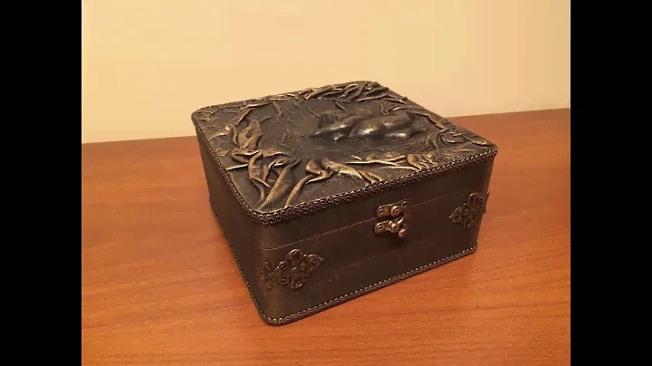 Шкатулка отделанная натуральной кожей. DIY.  Casket decor leather.