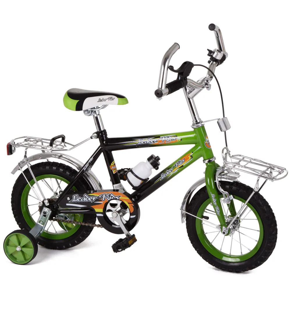 Детский двухколесный велосипед Leader Kids G12M110, цвет: салатовый