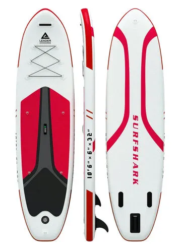 Надувная SUP доска Leader Accessories SURFSHARK 10,6 красная-0