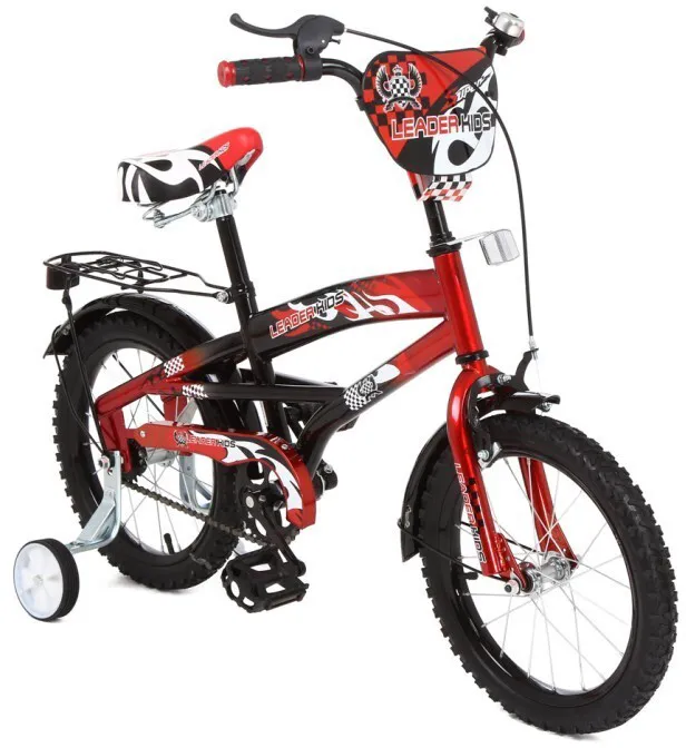 Велосипед Leader Kids 16" (черный/красный) G16BD406