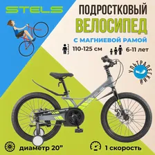 Детский велосипед Stels Leader-210 MD 20" Z010 2023 года серый