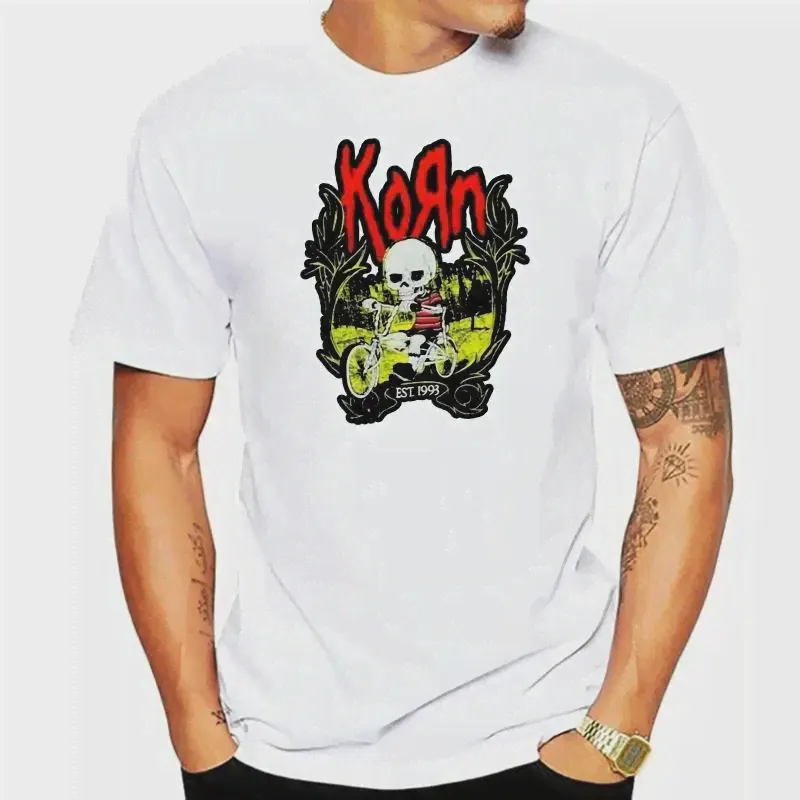 Футболка Korn Est.1993 для мужчин, тенниска неприкасающаяся под названием «Follow The Leader», майка в стиле рок, Харадзюку, хип-хоп (art.: 3920c06e6112a)-1