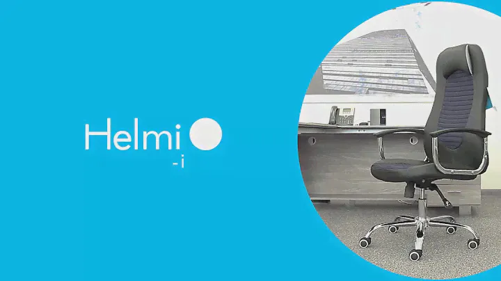 Кресло руководителя Helmi HL-E93 "Fitness", экокожа черная/ткань S серая/бордо/синяя
