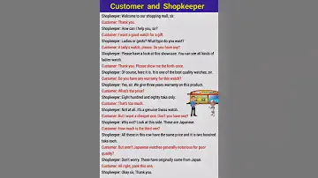 customer and shopkeeper conversation in english #englishconversation