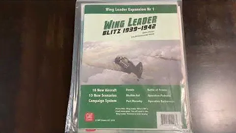 Wing Leader: Blitz 1939-1942 (GMT) - Unbagging and Introduction