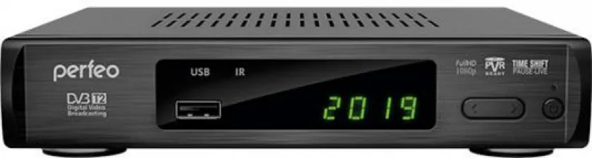 ТВ приставка DVB-T2 Perfeo LEADER DVB-С, USB, 3xRCA, HDMI, Full HD, дисплей, кнопки