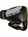 Боксерские перчатки Real Sport Leader черный 4 oz RealSport