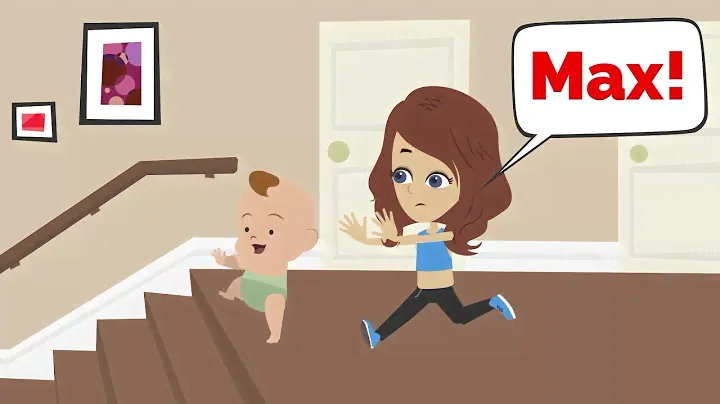Max fällt die Treppe runter