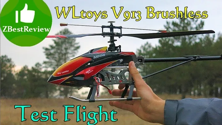 ✔ Р\У Вертолет WLtoys V913 Brushless Тестовый полет. Test Flight.