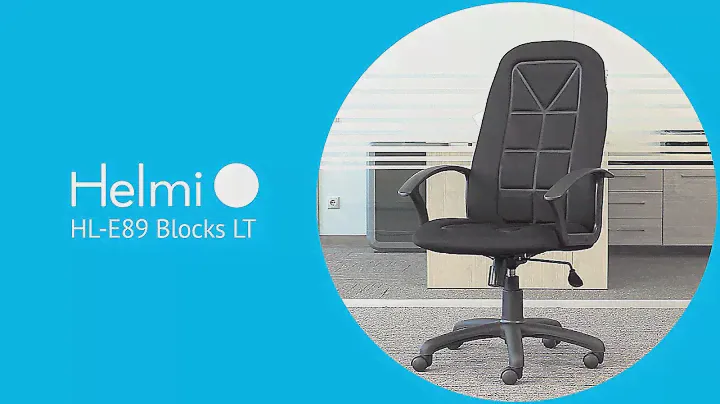 Кресло руководителя Helmi HL-E89 "Blocks" LT, ткань TW черная