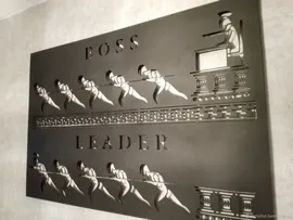 Панно из металла boss vs leader (сталеграфика)