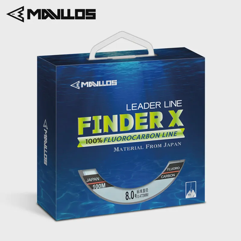 Mavllos Finder-X 100% Углеродная Леска Сверхпрочная 100-метровая Леска Leader Line С Быстрой Полной Моноволоконной Фторуглеродной Леской