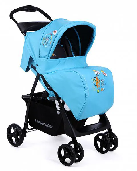 Прогулочная коляска Leader Kids B110 бирюзовый/серый