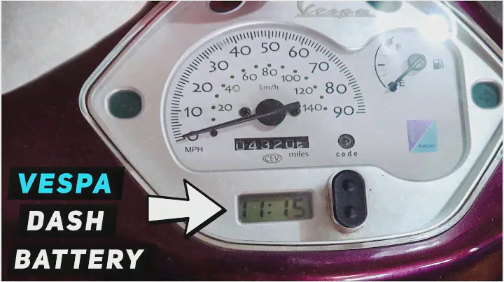 Vespa LX Dash Clock Battery Replacement | Mitch's Scooter Stuff