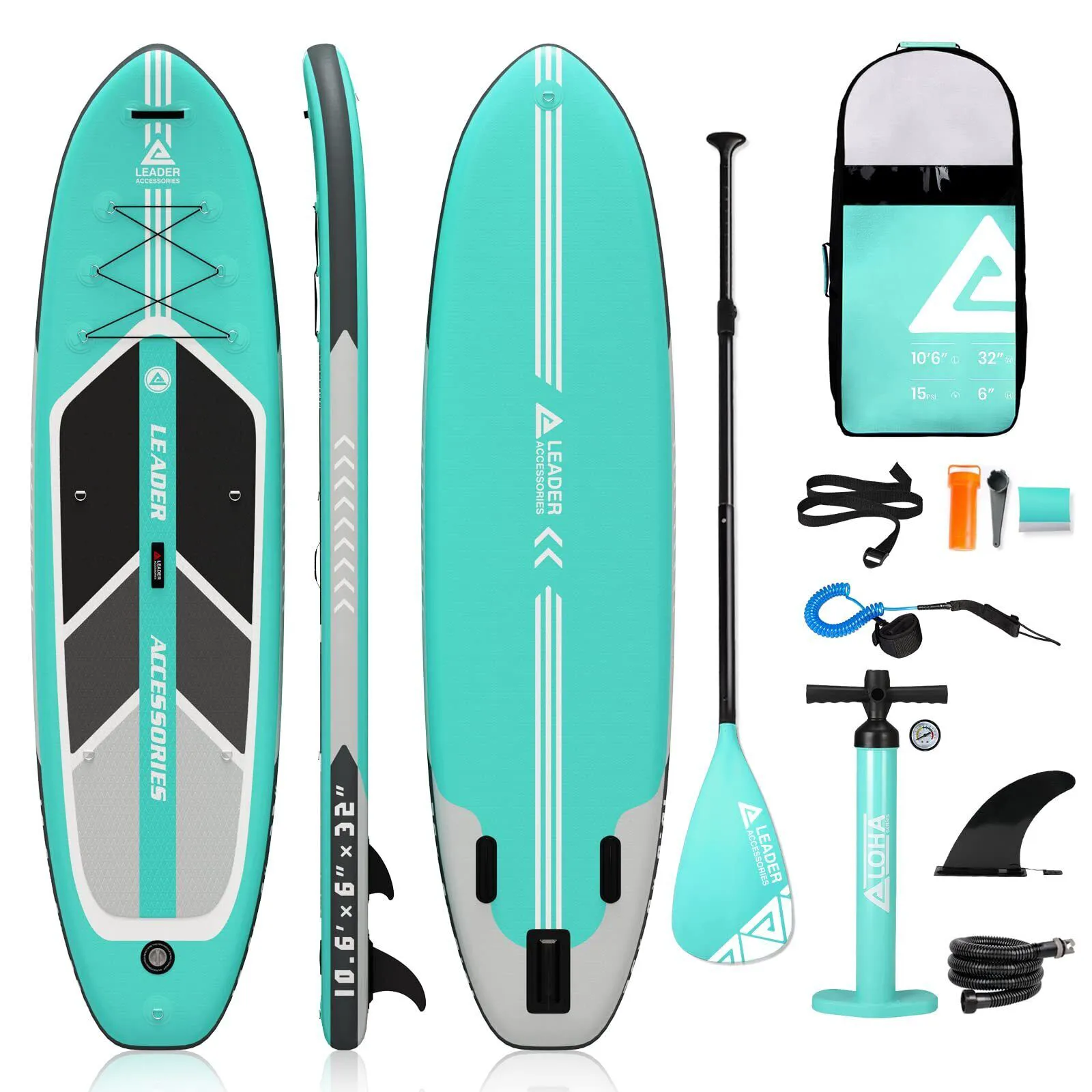 Leader Accessories 106" All-Round SUP Board aufblasbar SUP Brett Stand Up B-WARE