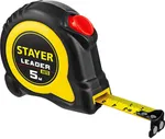 STAYER LEADER 5м / 25мм рулетка с автостопом в ударостойком обрезиненном корпусе