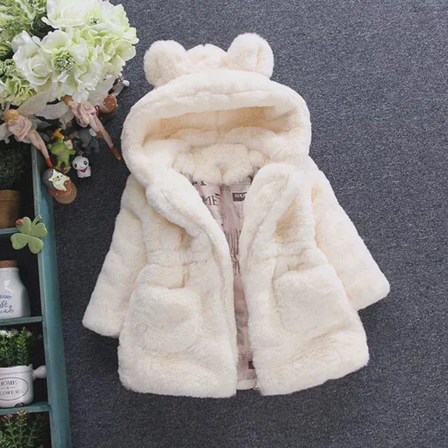🛍 Куртка для девочек Bear Leader, зимняя теплая куртка с цветочным принтом, с капюшоном, Детская верхняя одежда-3