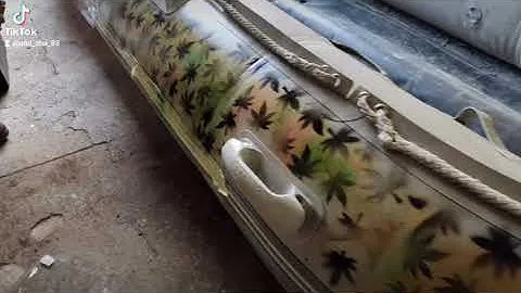 покраска лодки ПВХ