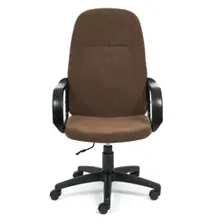 Кресло для руководителя TETCHAIR LEADER флок, коричневый